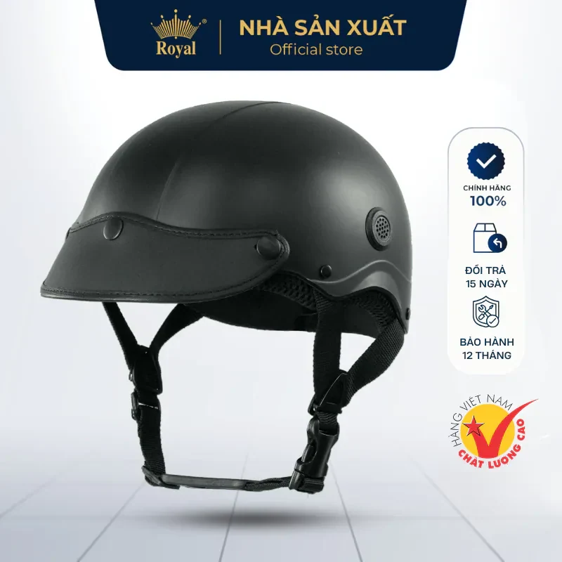 Mũ Bảo Hiểm Lưỡi Trai Asia MT-128B, Nón Bảo Hiểm Sơn Nửa Đầu Thời Trang Chính…