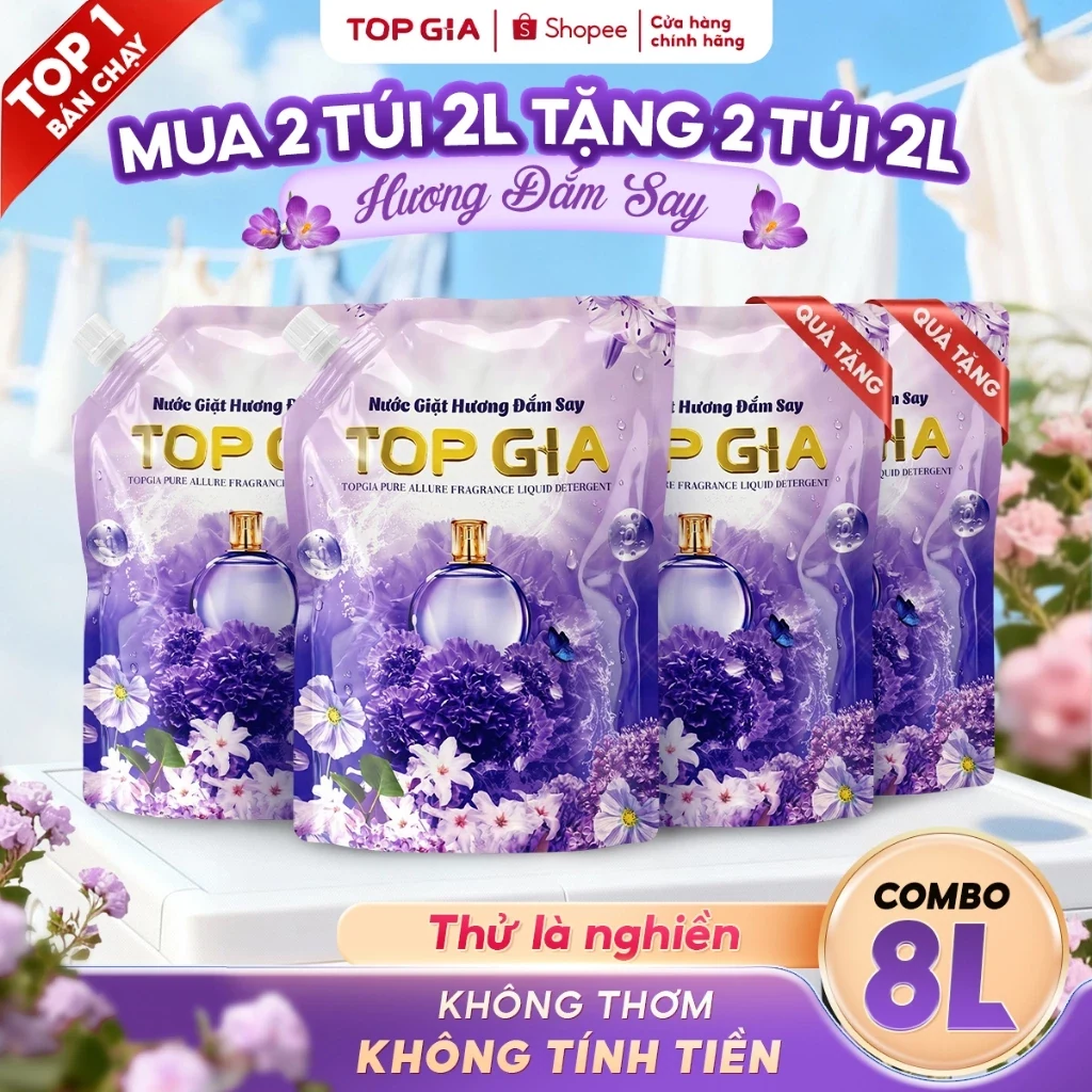 Nước giặt xả TopGia hương Đắm Say