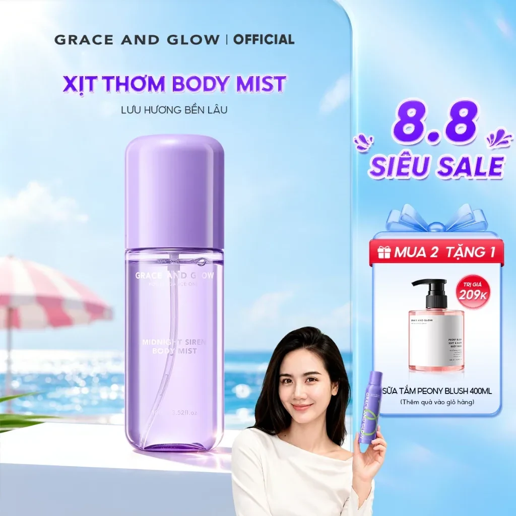 Xịt thơm Body Mist Black Opium Grace and Glow 100ml nước hoa thơm lâu