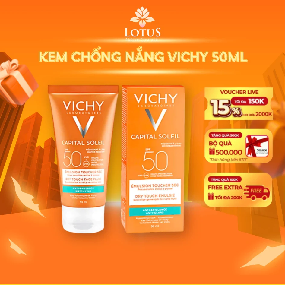 Kem chống nắng Vichy Dry Touch SPF50+ 50 ml