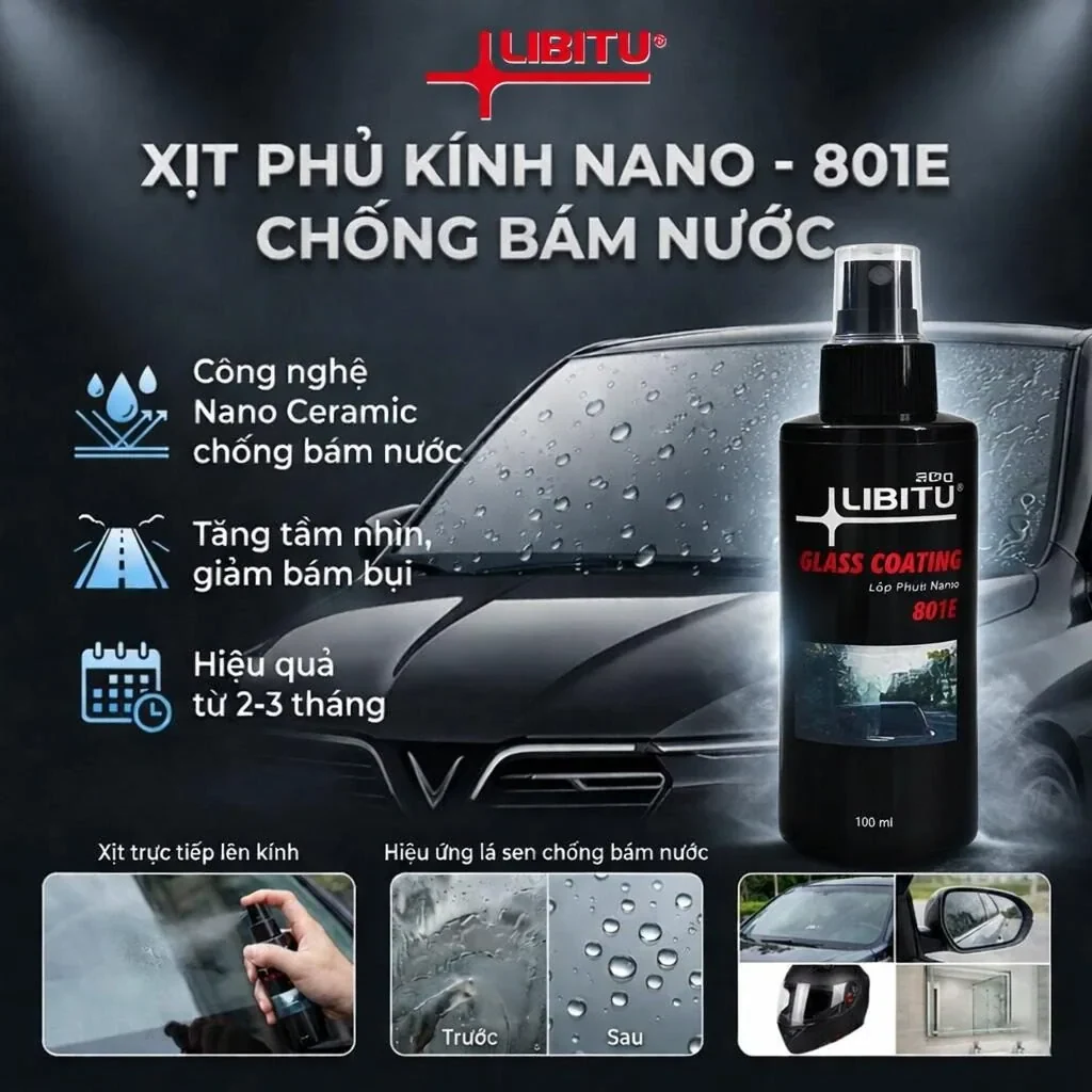 LIBITU 801E phủ kính nano