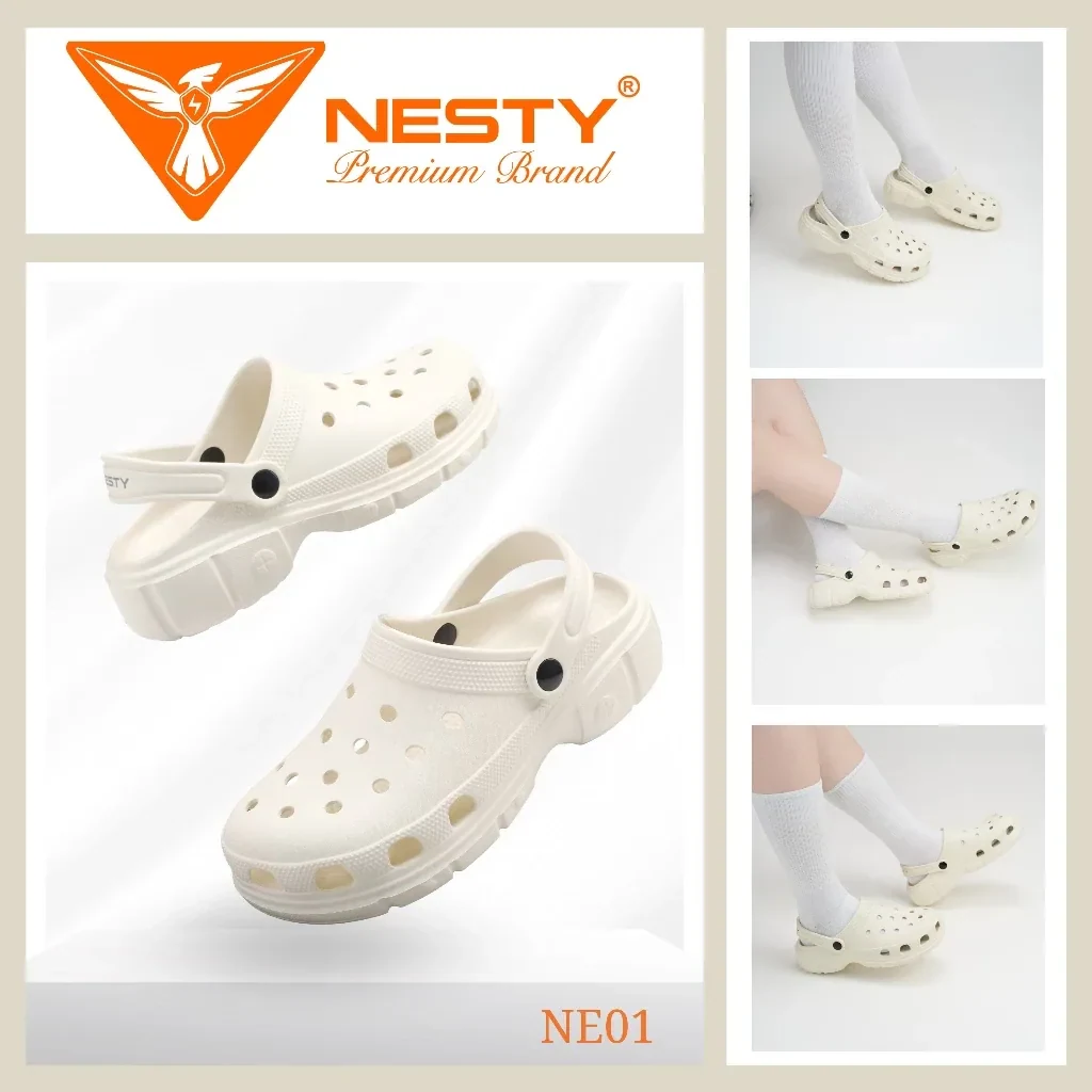 [Tặng Charm] Dép Sục Nam Nữ NESTY Kiểu Dáng Basic Đế Mềm Cao 4cm ( KO1 )