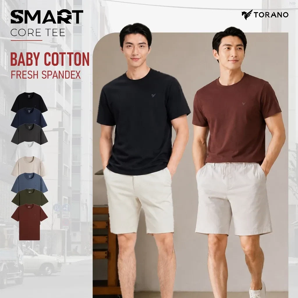 Áo thun nam ngắn tay SMART CORE TEE TORANO chất Cotton mát lạnh thoáng khí,co…