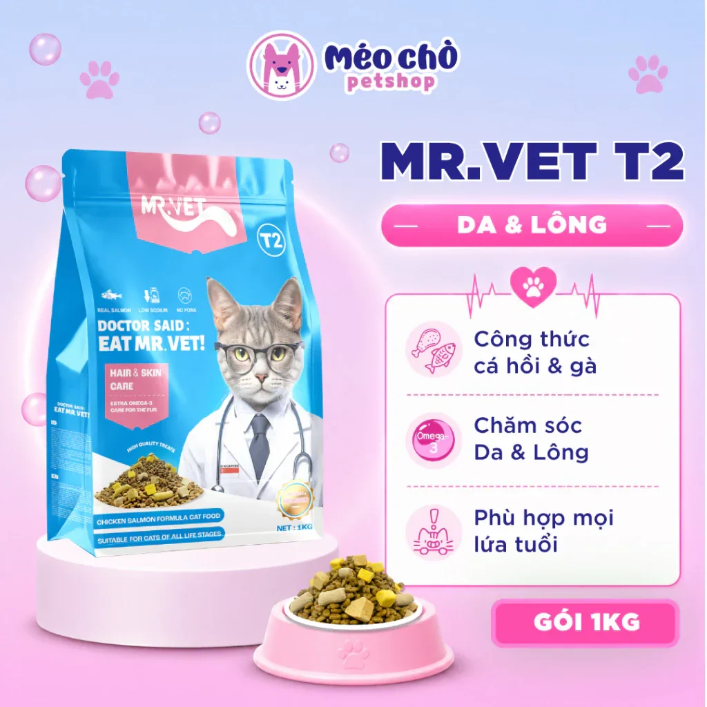 Hạt mèo MRVET T2 1 kg