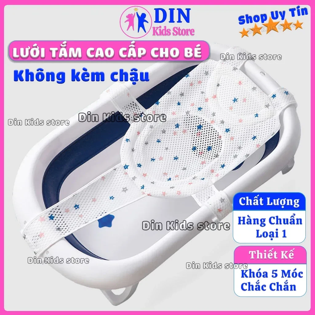 Lưới Tắm Cho Bé Sơ Sinh Cao Cấp Gấp Gọn Điều Chỉnh Kích Thước Phù Hợp Với Bồn…
