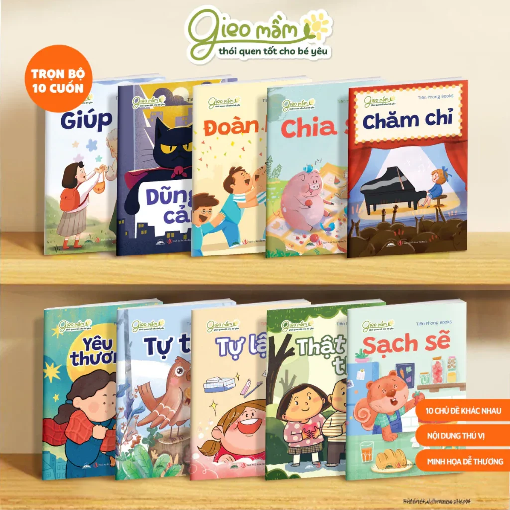Sách - Combo 10 Cuốn Gieo Mầm Thói Quen Tốt Cho Bé Yêu - Nội Dung Gần Gũi,…
