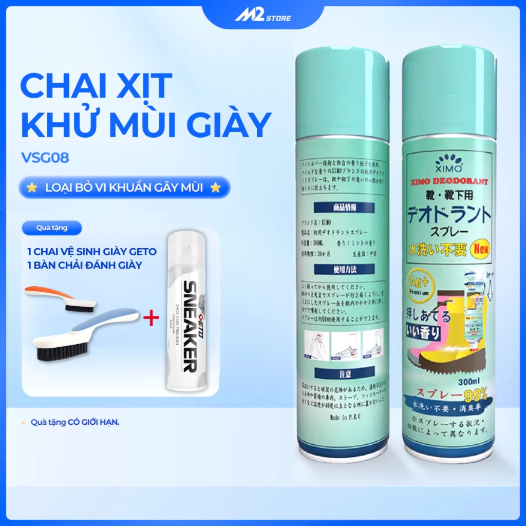 Xịt khử mùi giày Ximo 300 ml