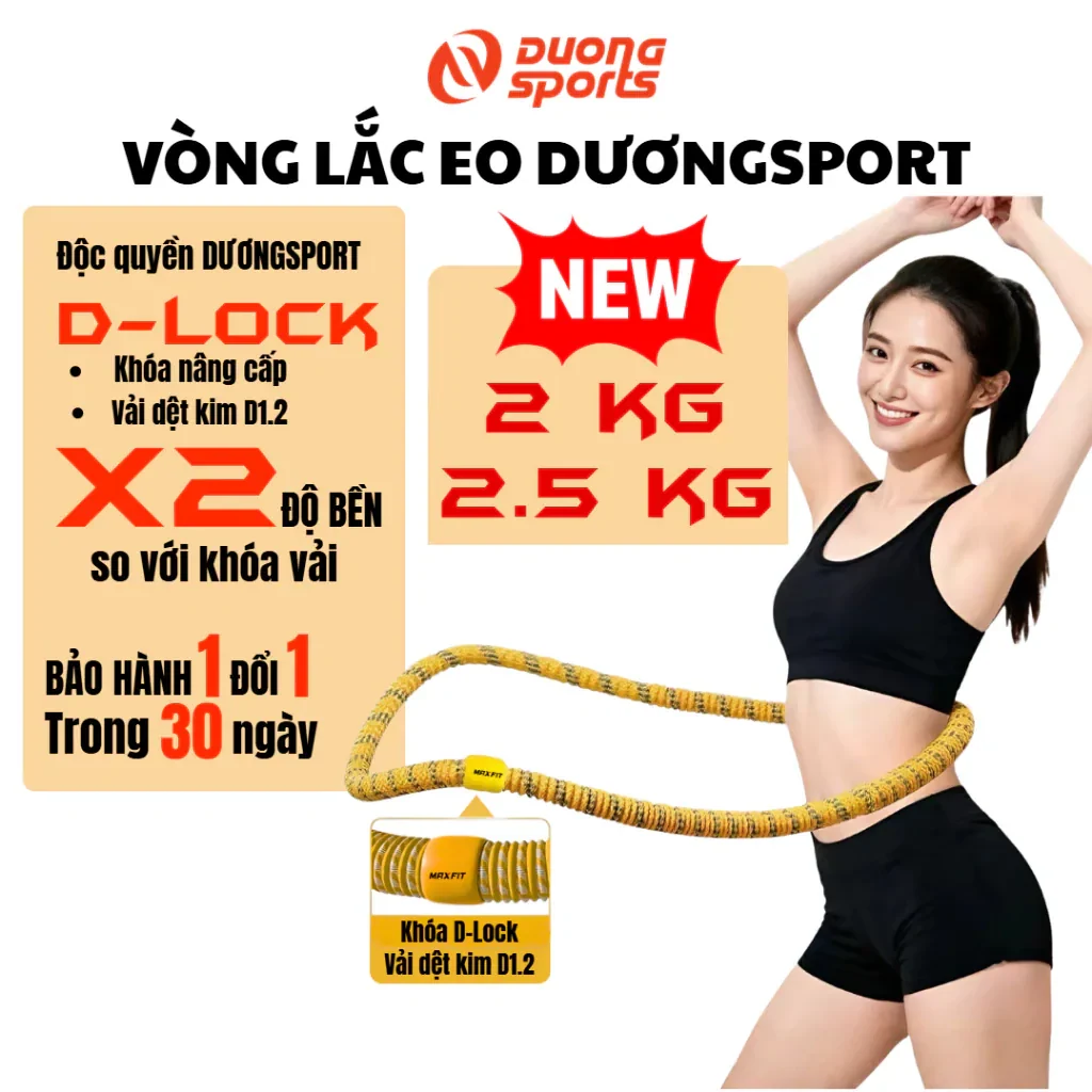 Vòng Lắc Eo Lò Xo Bọc Vải Mềm DƯƠNGSPORT Tập Thể Dục, Tập Gym, Tập Yoga Tại…