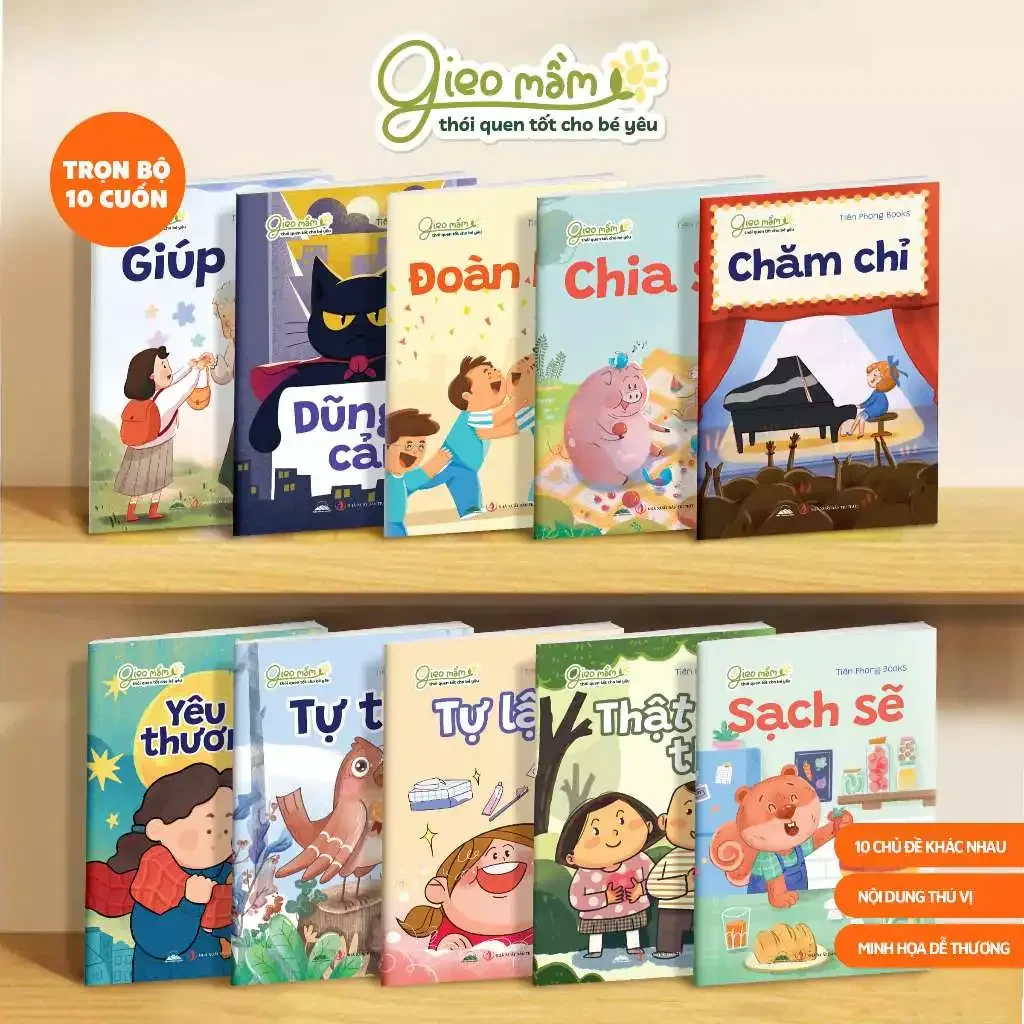 Sách - Bộ 10 Cuốn Gieo Mầm Thói Quen Tốt Cho Bé Yêu