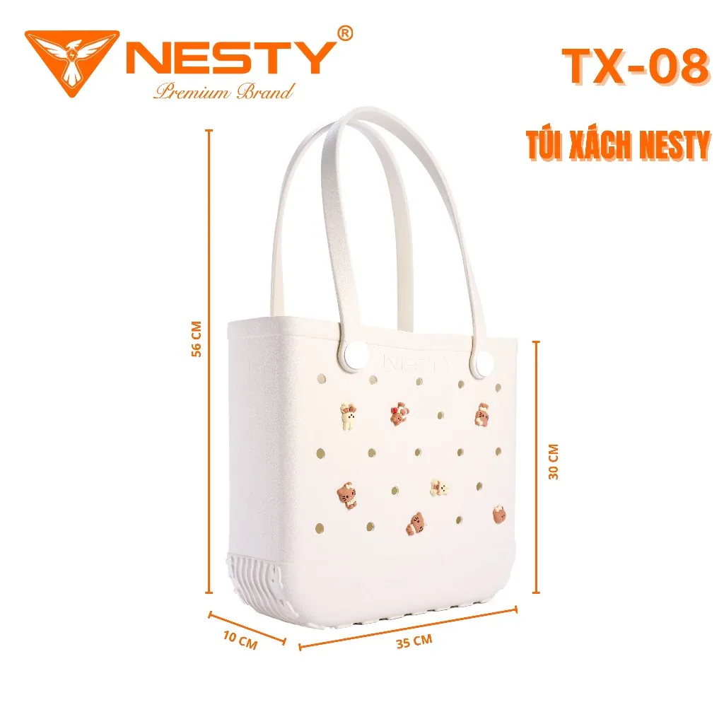 [tặng Charm]Túi Xách Đa Năng Chất Liệu EVA Nhãn Hiệu NESTY ( KO2 ) đang được đối chiếu cho người mua tại Việt Nam