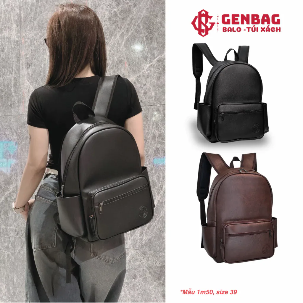 Balo da đi học nam nữ GENBAG balo nhiều ngăn chống thấm nước BL01 đang được đối chiếu cho người mua tại Việt Nam