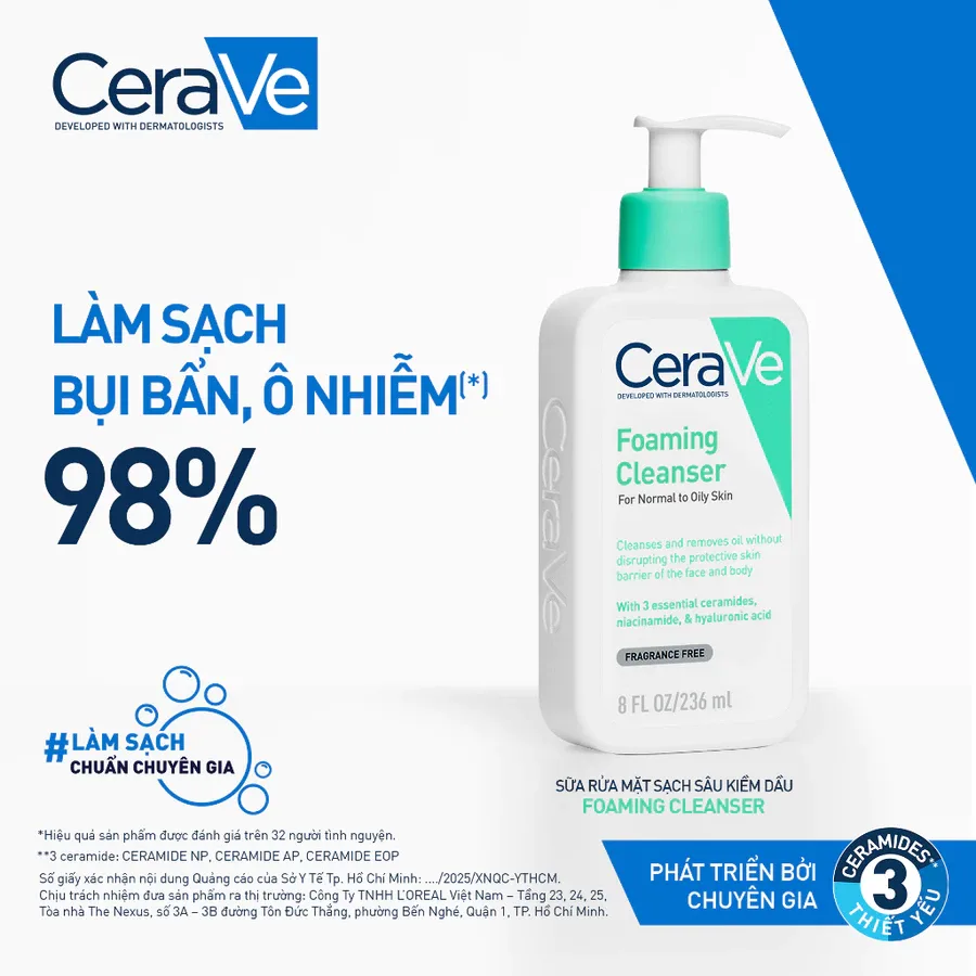 Chăm sóc da mặt CeraVe Sữa rửa mặt – hình minh hoạ 9