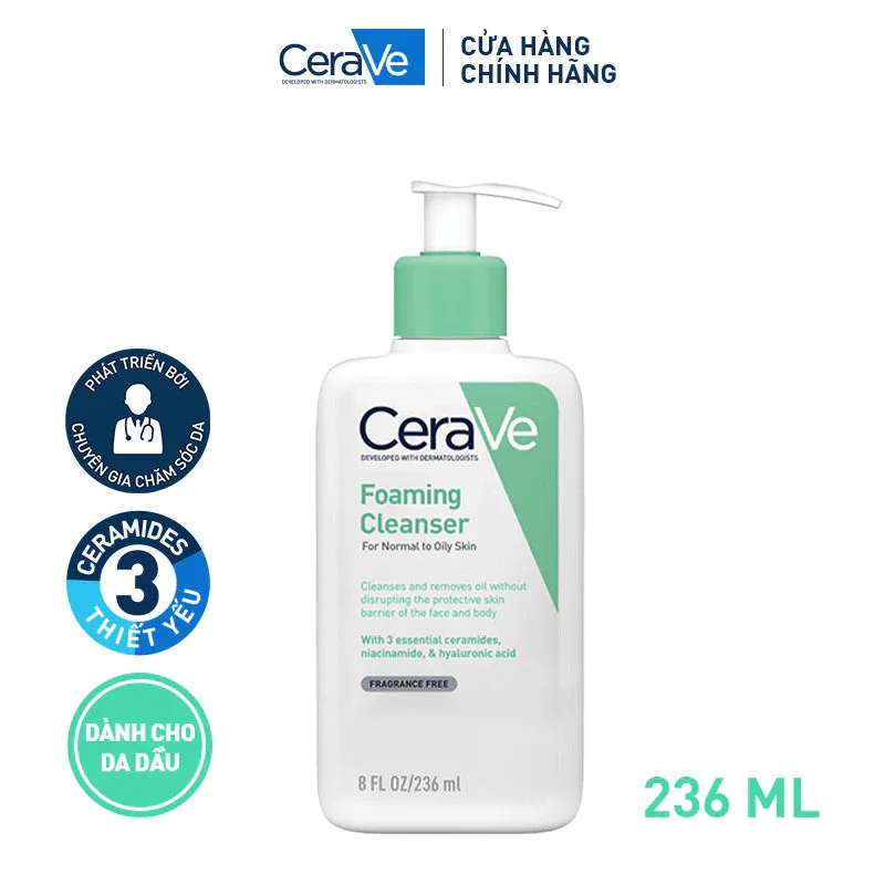 Chăm sóc da mặt CeraVe Sữa rửa mặt – hình minh hoạ 2
