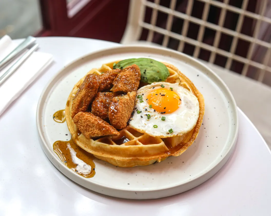 Waffle Poulet Végétal