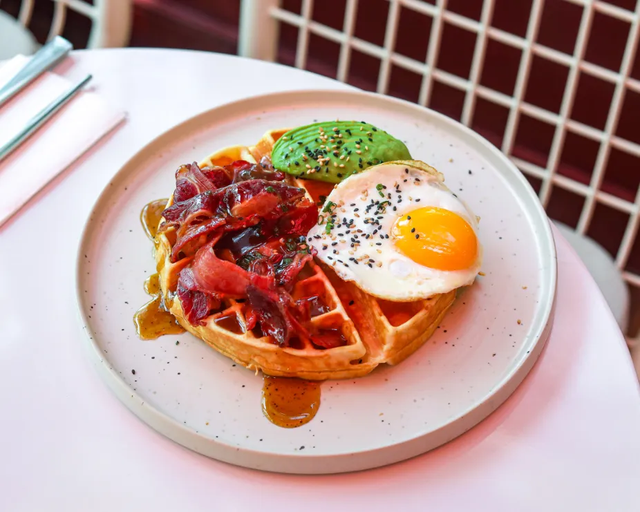 Waffle bacon
