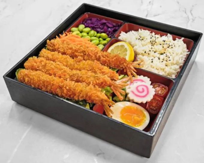 Bento Crevette tempura (4 pièces)