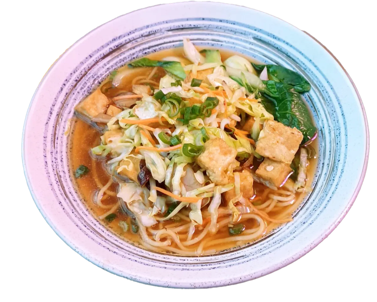 Ramen aux legumes sautes