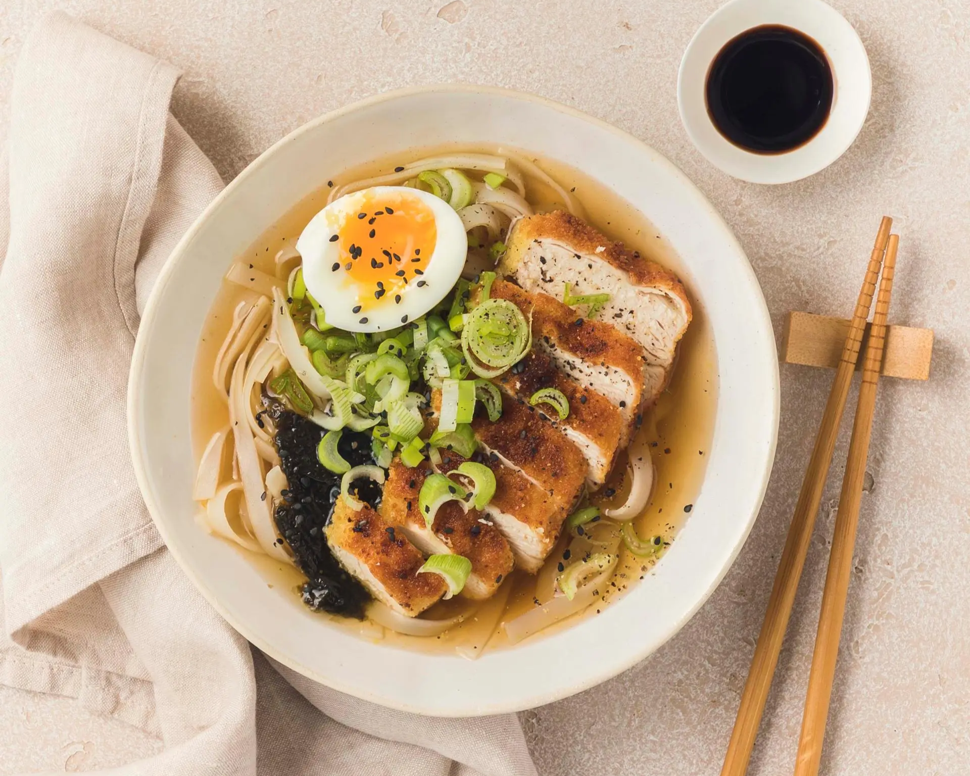 Ramen poulet pane