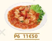 P6 Crevette sauce piaquante
