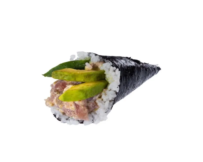 Temaki saumon cuit avocat
