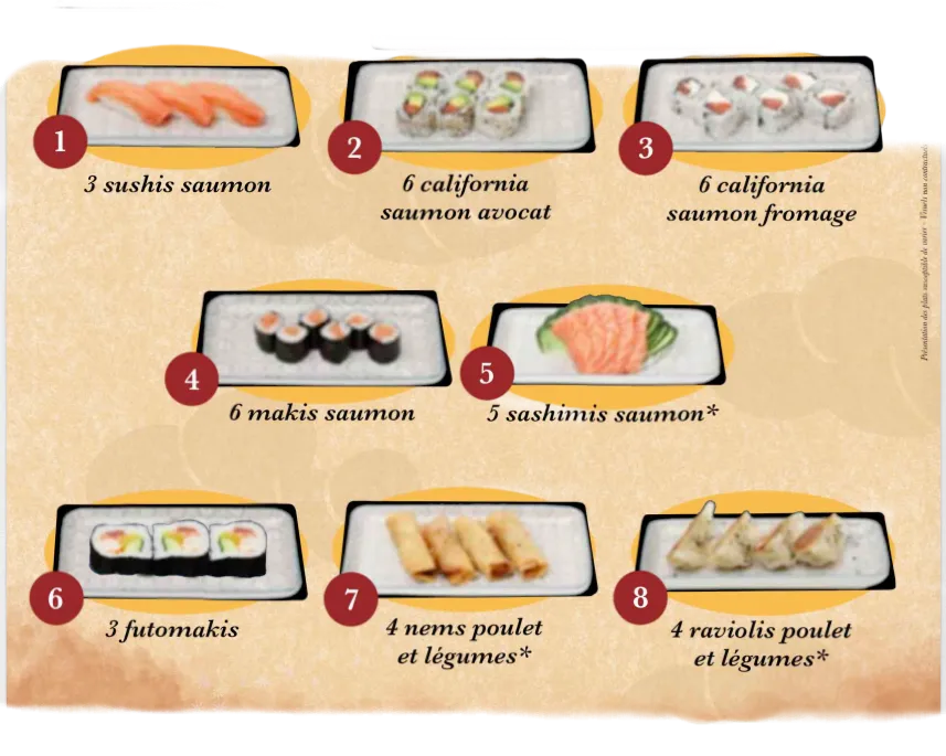 Menu midi express 2 plats