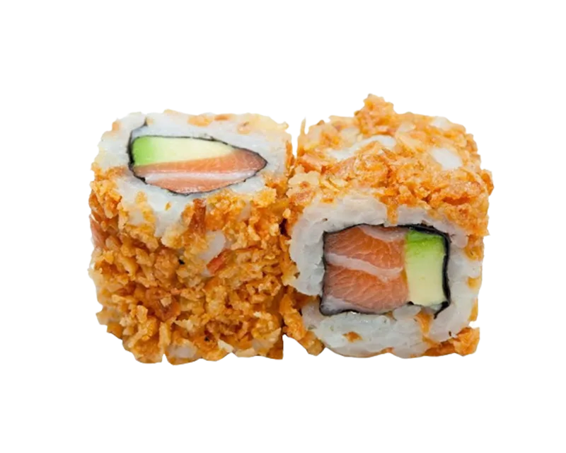 119. California saumon avocat oignon frit