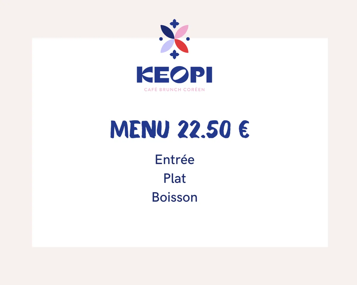 Menu : Entree Plat Boisson