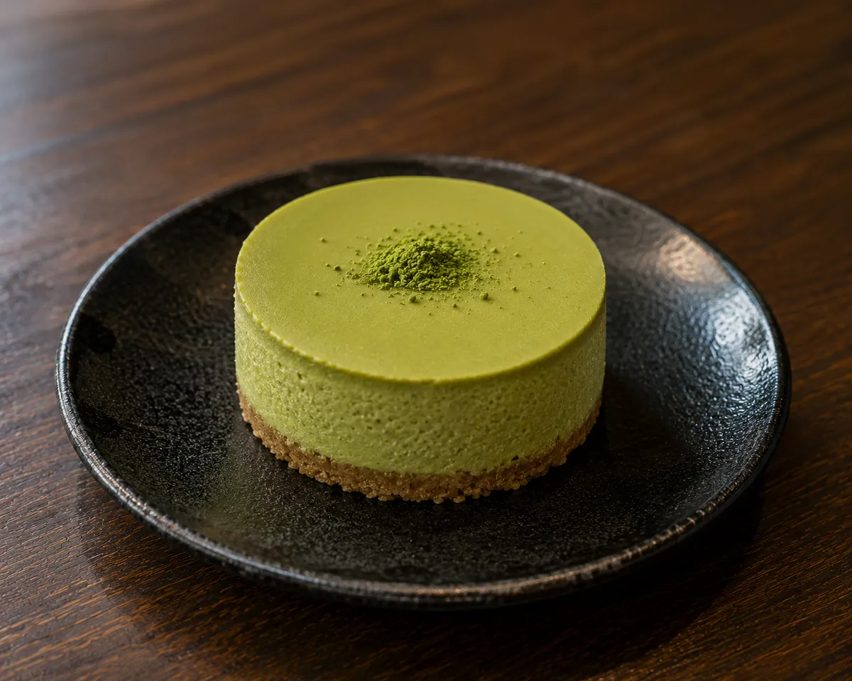 Mini cheesecake matcha
