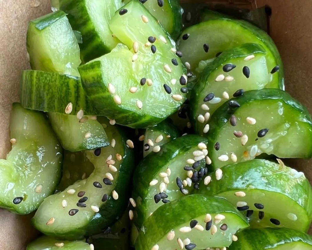 Concombre Frappé à l'ail  