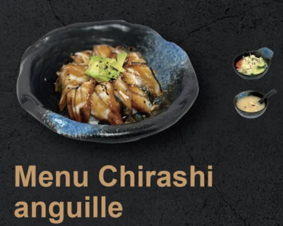 Menu Chirashi anguille