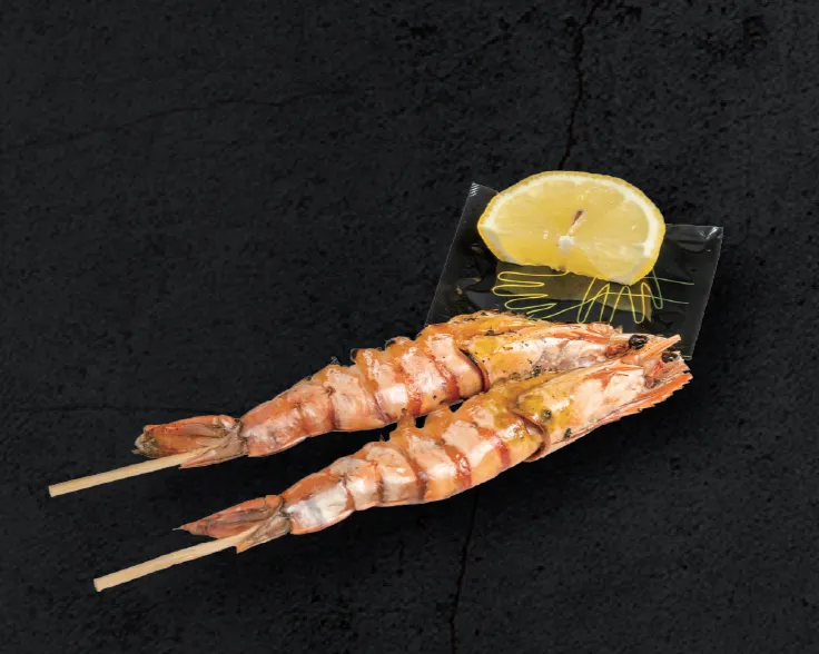Brochettes de gambas
