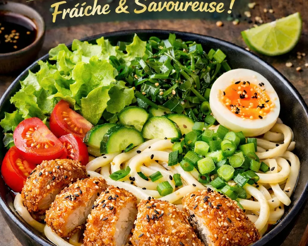 U4 Salade UDON Poulet Pane