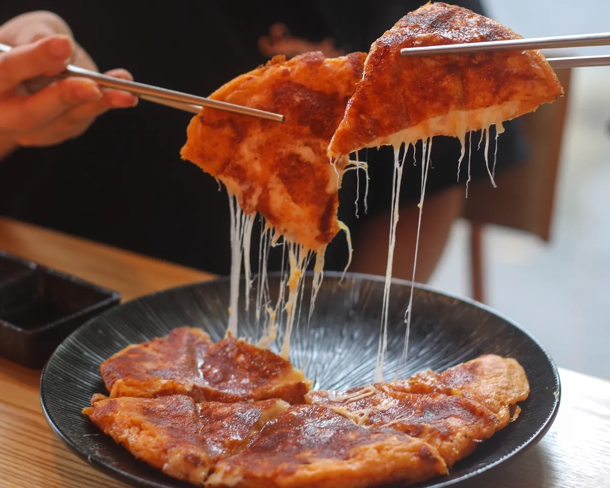 KIMCHI CHEESE PANCAKE