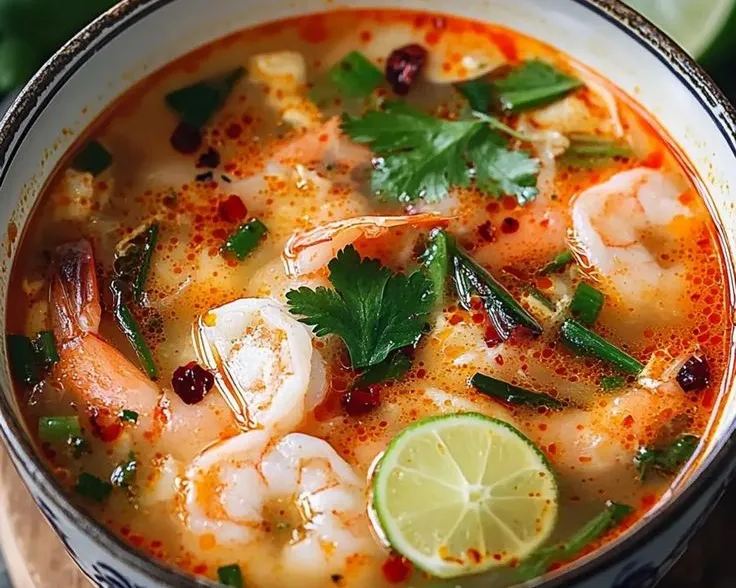 E11. Soupe TomYum aux crevettes