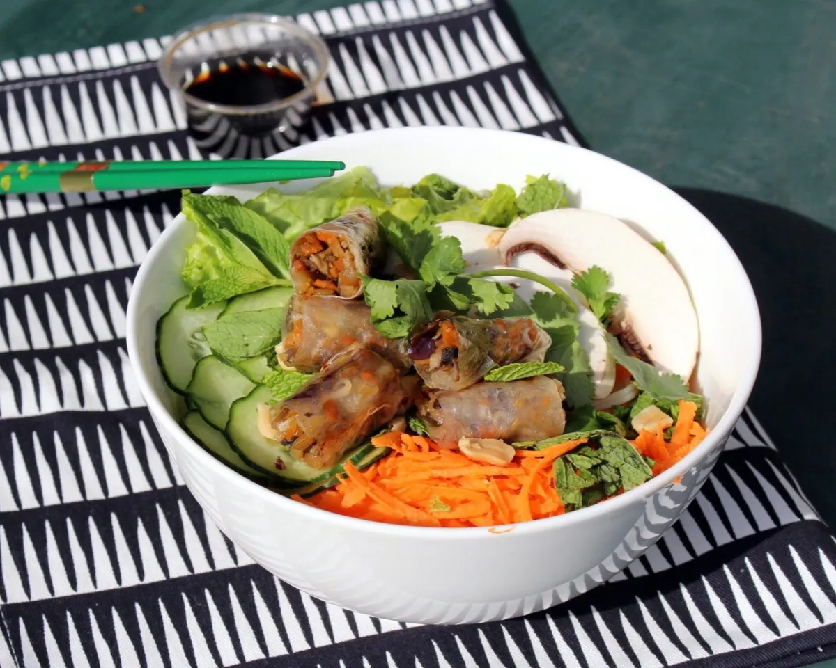 905. Bobun vegetarien et nems legumes