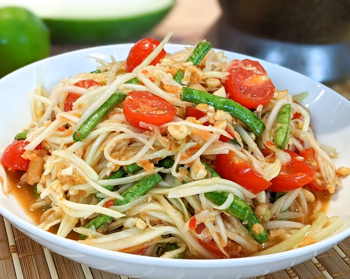 201. Deliciouses salade de papaye 木瓜沙拉