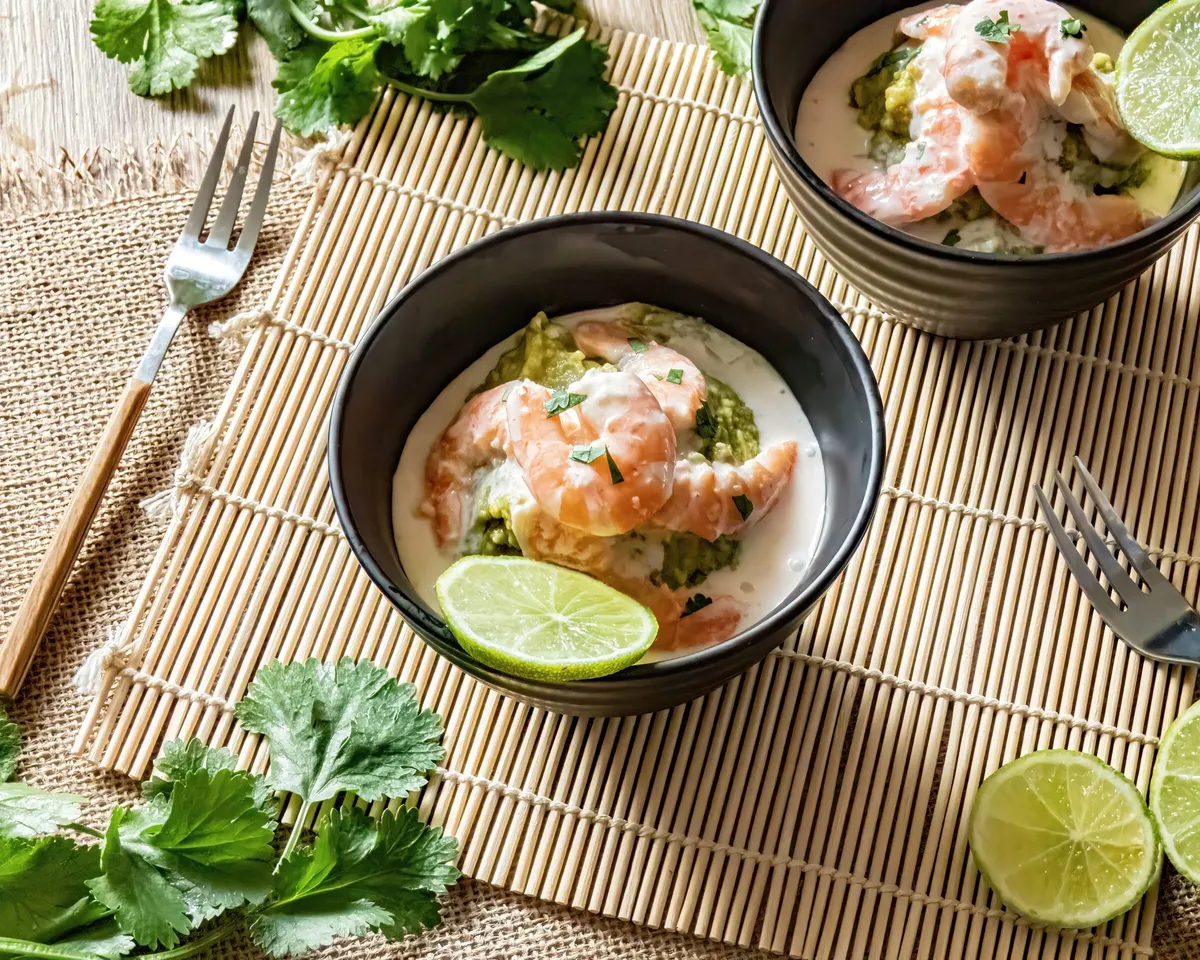 809. Crevettes marinées au jus de citron et noix de coco 柠檬椰汁鸡