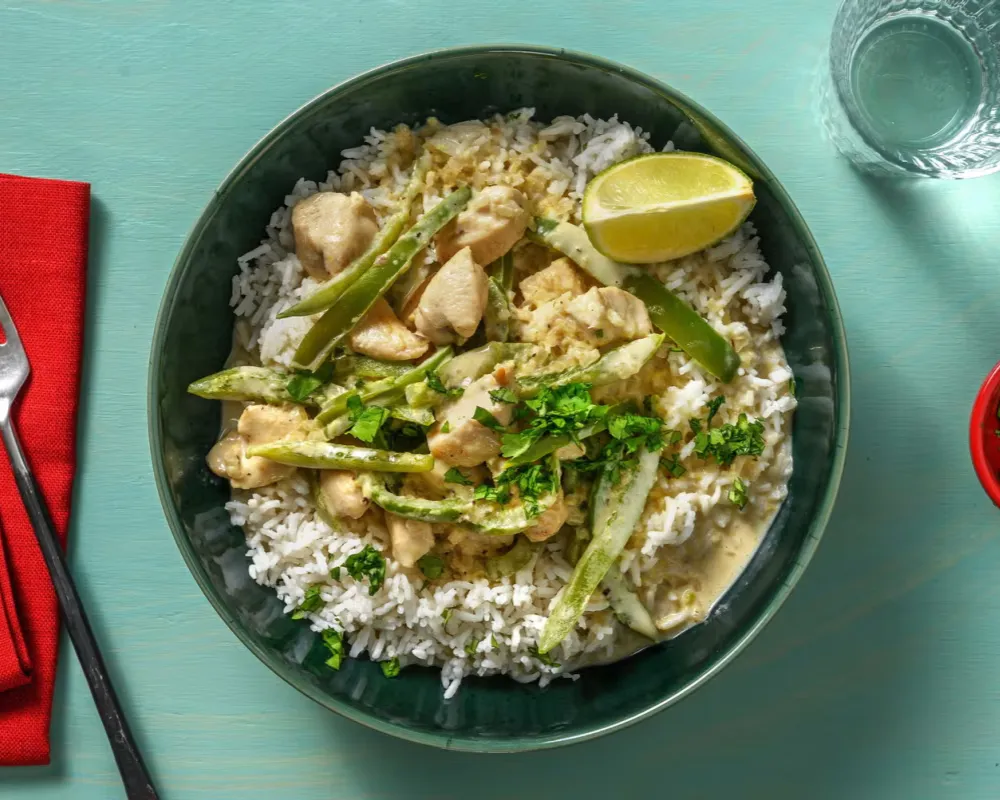 503. Poulet saute aux curry vert et lait de coco 椰汁青咖哩鸡