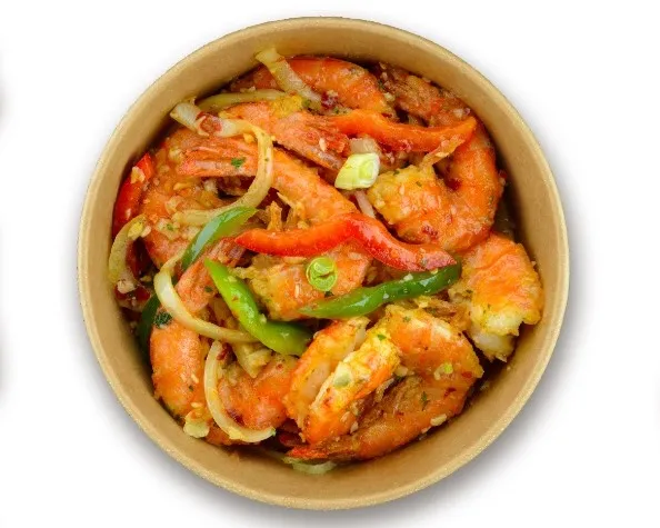 Gambas sautées sel et poivre