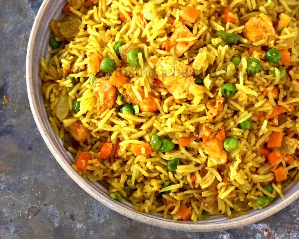 A2 Riz au curry  (au poulet)