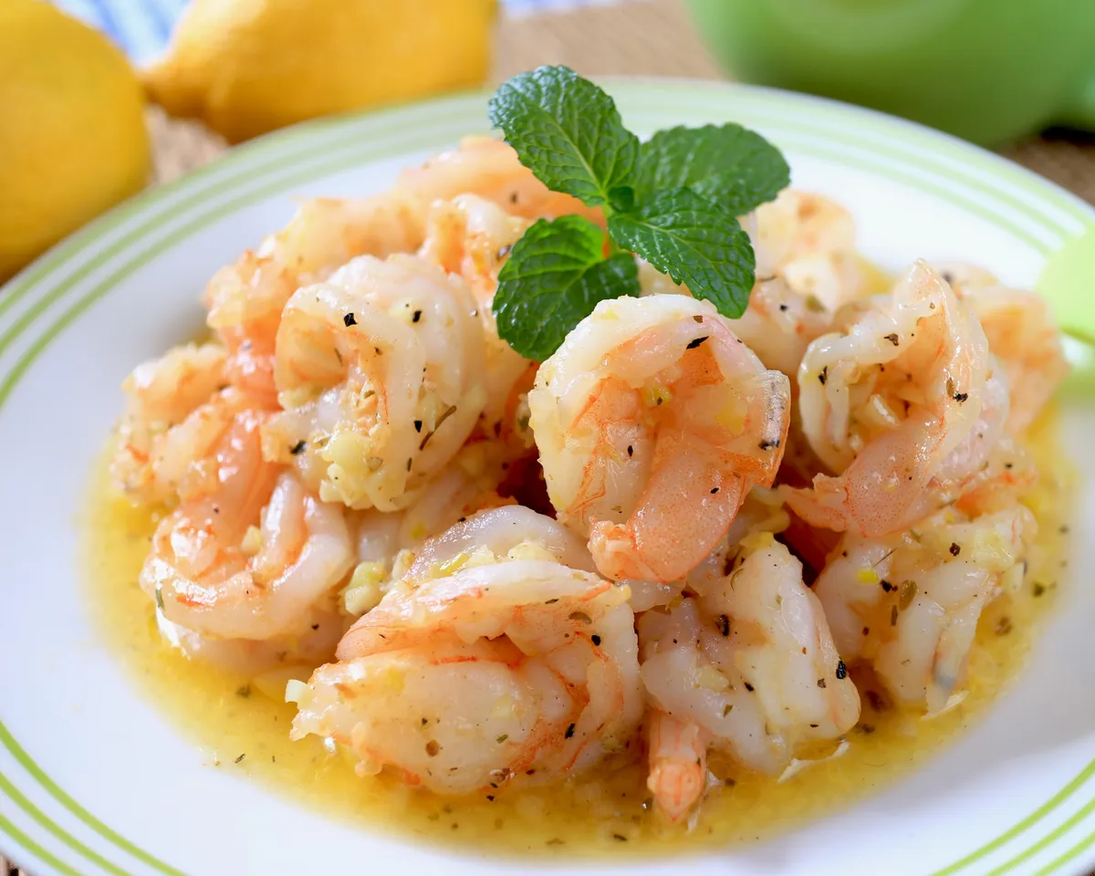 Crevettes saute l‘ail
