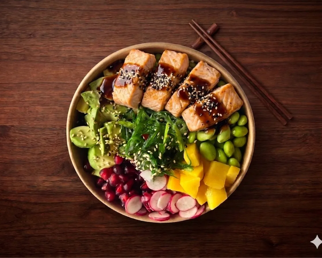 Pokebowl saumon cuit