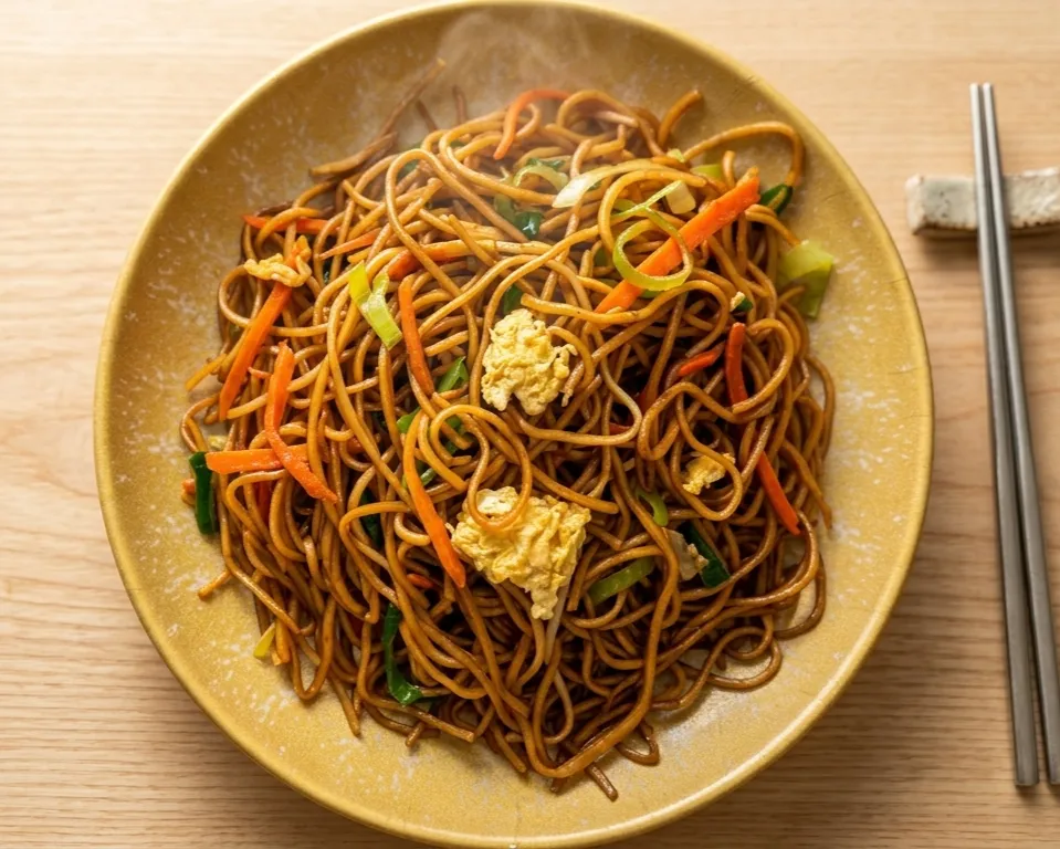 Nouilles sautees aux legumes