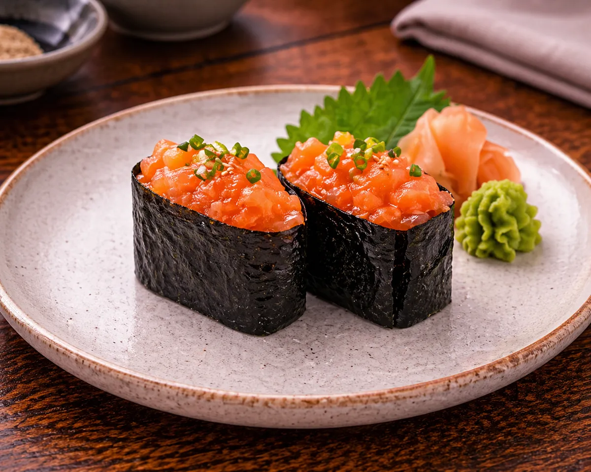 Sushi tartare de saumon 2pcs