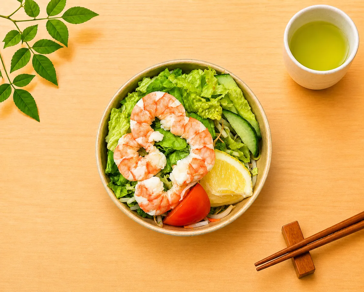 Salade de soja aux crevettes