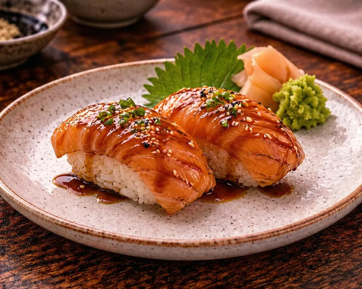 Sushi saumon terriyaki 2pcs