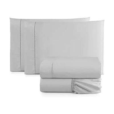 Jogo de Lençol Casal Toque Macio 4 Peças Fios Branco