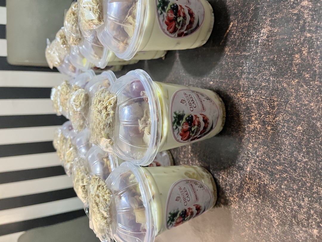 cakes, pastries, small chops, shawarma, yoghurt, ballon decoration, surprise planning , parfait 2