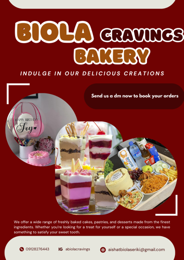 Abiola Cravings Bakery portfolio