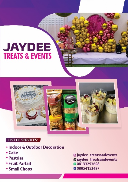 Jaydee treats and events portfolio